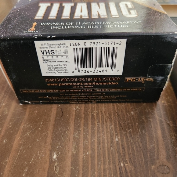 Titanic VHS, 1998, 2-Tape Set Very Good Condition Tested And Working Vintage - Picture 6 of 10